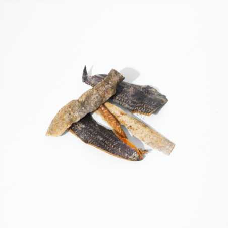 Chips de peau de thon séchée