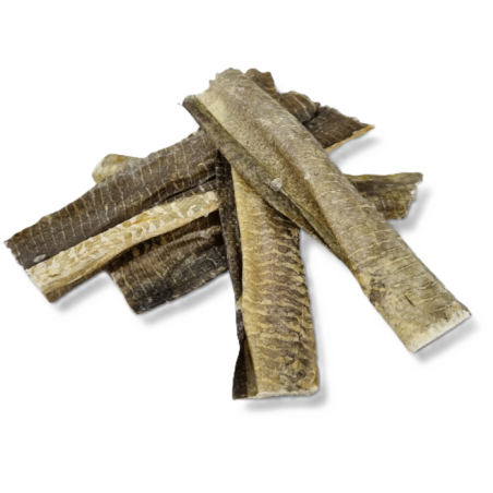 Peaux de morue séchées pour chien et chat